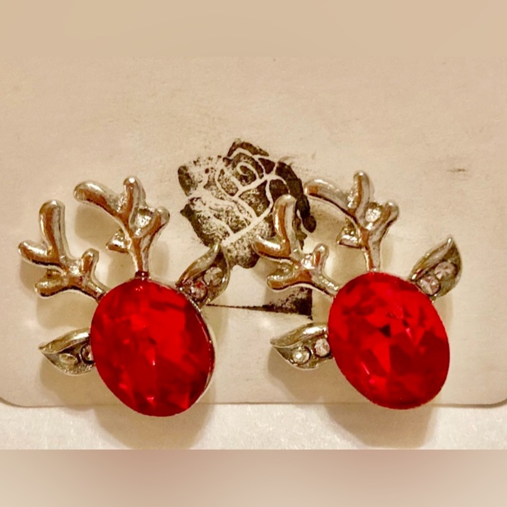 HONEY AND ROSES Winter Reindeer Earrings for‎ the Holidays! For adult use only.